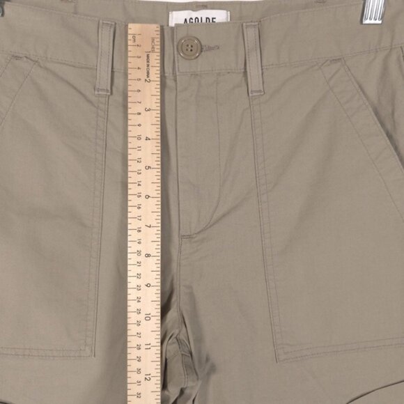 AGOLDE Women’s Pants Tan Stretch Cotton Daria Utility Cargo Cropped Size 27 - Picture 8 of 16